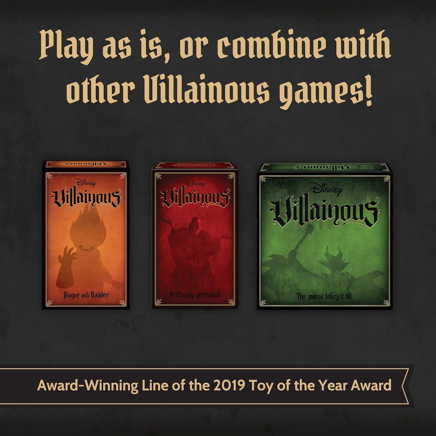 imageRavensburger Disney Villainous Evil Comes Prepared Strategy Board Game Play as StandAlone or with Other Villainous Games with Scar Ratigan and Yzma 2019 Toy of The Year Award Ages 10