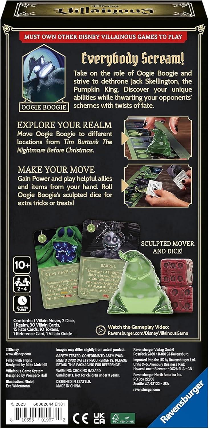imageRavensburger Disney Villainous Filled with Fright Strategy Board Game Join Oogie Boogie Lock Jack Skellington and More AwardWinning Line Ages 1025 inches by 105 inches by 01 inches