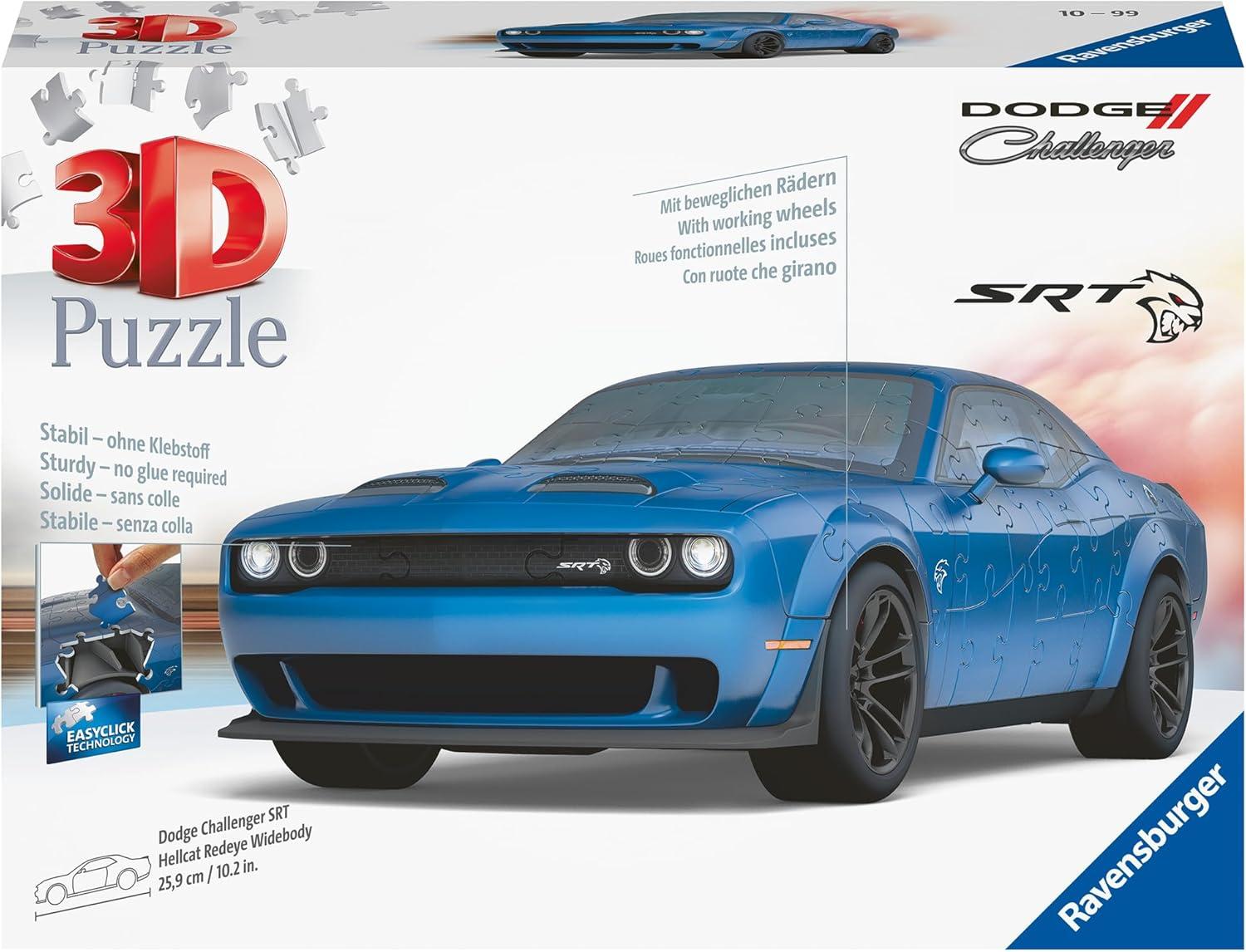 imageRavensburger Dodge Challenger SRT Hellcat Redeye Widebody 108 Piece 3D Jigsaw Puzzle for Kids and Adult 11283 Easy Click Technology Means Pieces Fit Together Perfectly