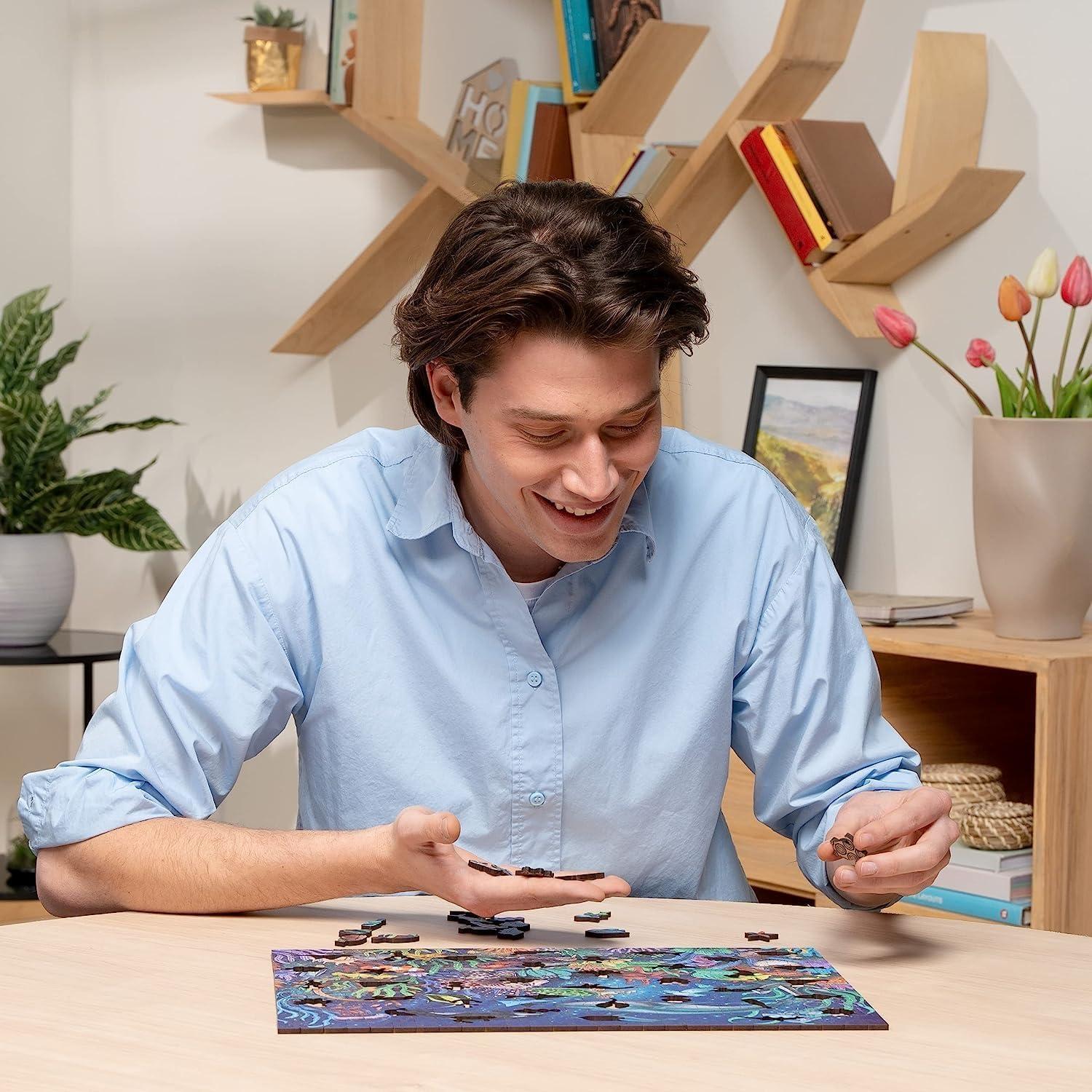 imageRavensburger Fantasy Forest 500Piece Vibrant Wooden Jigsaw Puzzle StressReducing Fun EcoFriendly Materials Certified by The Forest Stewardship CouncilSingle