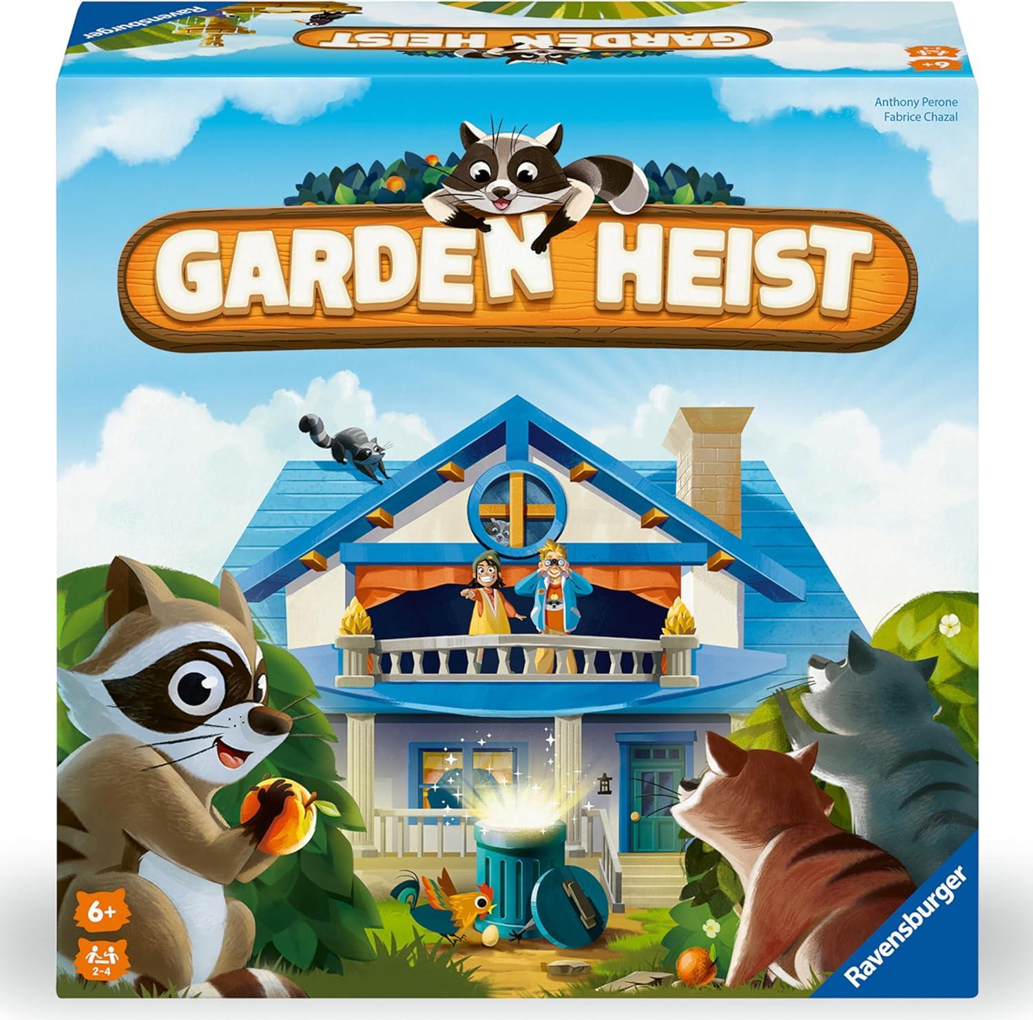 imageRavensburger Garden Heist Board Game for Kids Ages 6 and Up Family Fun Hide and Seek with Raccoons