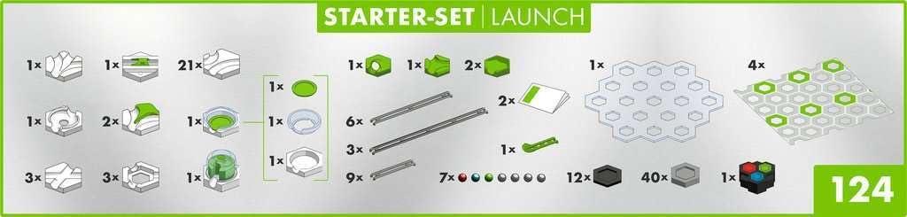 imageRavensburger GraviTrax POWER Launch StarterSet Plastic Marble Run Set for Kids 8 and Up Science Theme Compatible with All GraviTrax Sets