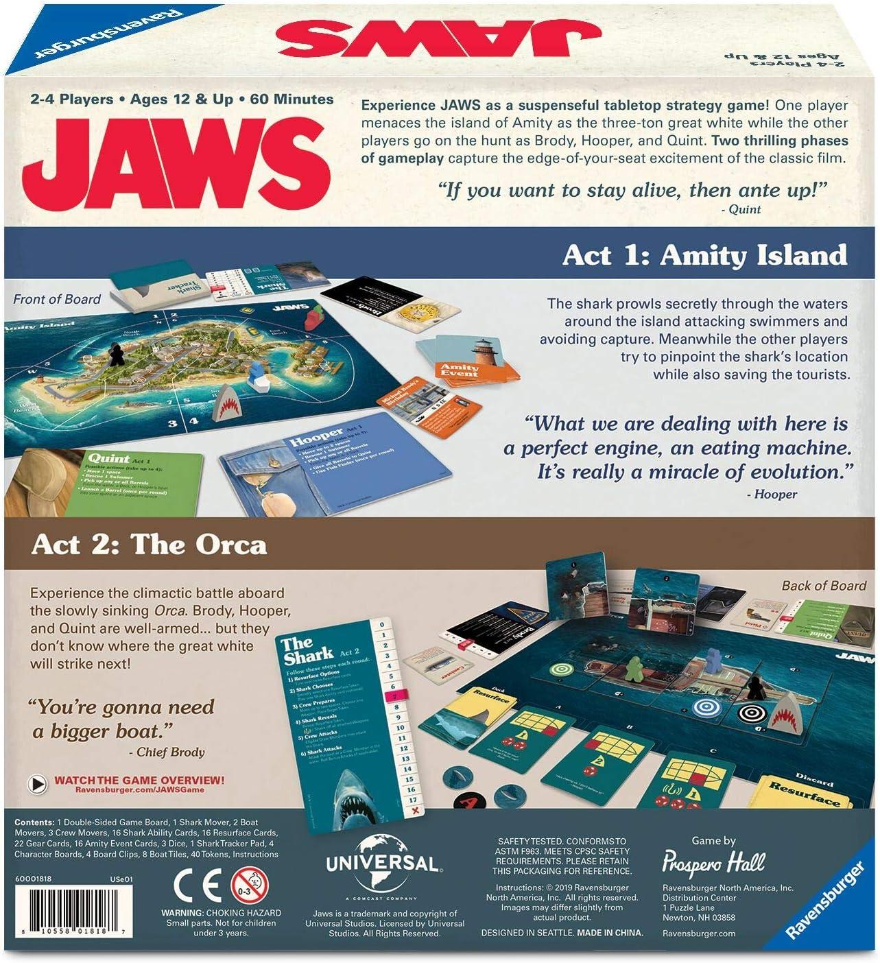imageRavensburger Jaws Board Game Thrilling Strategy and Suspense Game for Teens and Adults Interactive Gameplay Ideal for Gifting Suitable for Ages 12