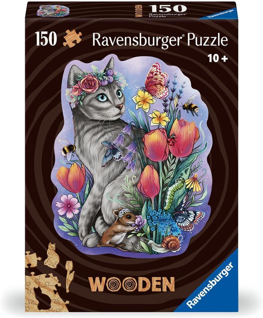 imageRavensburger Lovely Cat Wooden Jigsaw Puzzle for Adults Every Piece is Unique Softclick Technology Means Pieces Fit Together Perfectly