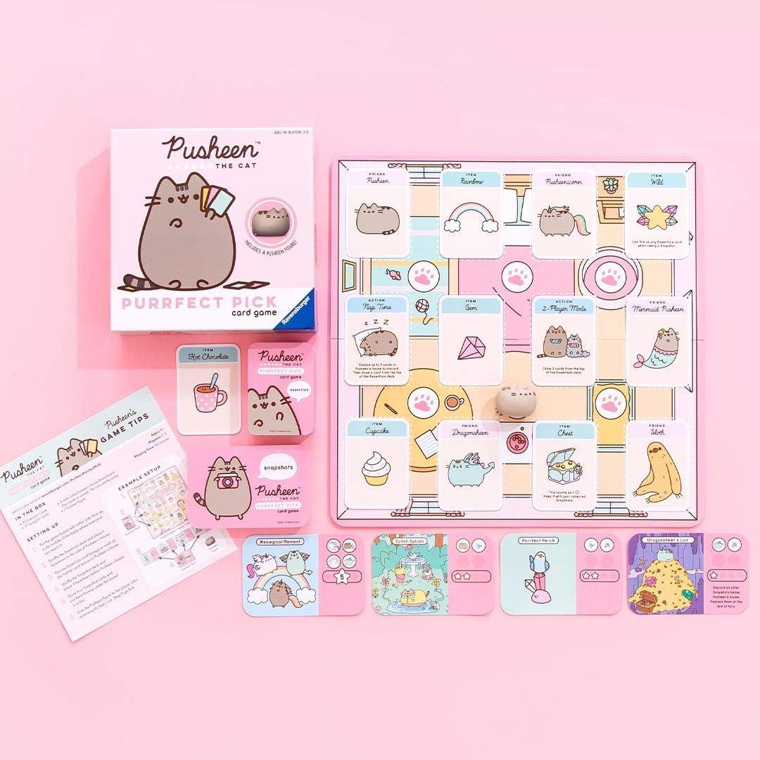 imageRavensburger Pusheen Purrfect Pick Game Fun Family Activity Ideal for Cat Lovers and Pusheen Fans Engaging Gameplay Suitable for Ages 8 and Up Pink Edition
