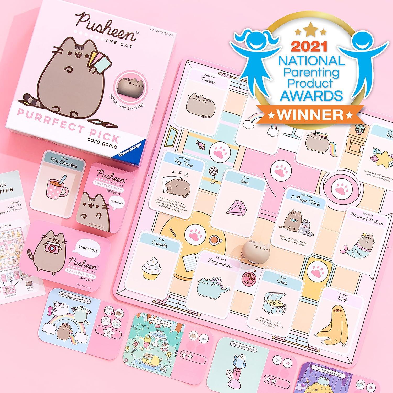 imageRavensburger Pusheen Purrfect Pick Game Fun Family Activity Ideal for Cat Lovers and Pusheen Fans Engaging Gameplay Suitable for Ages 8 and Up Pink Edition