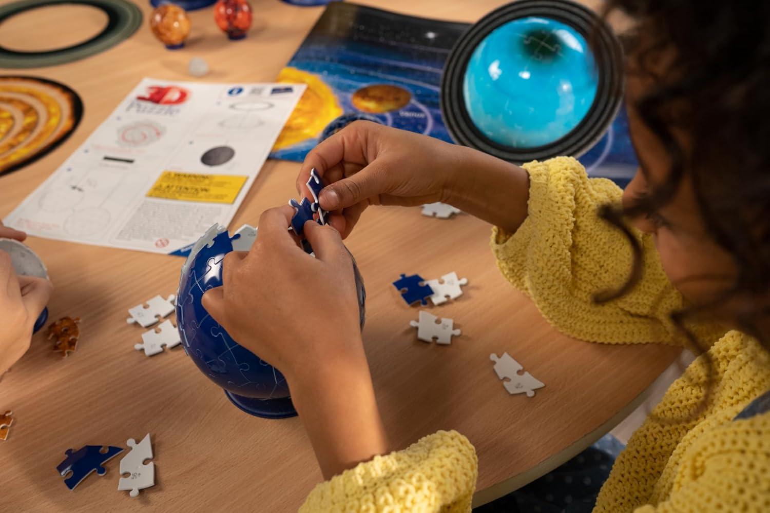 imageRavensburger Solar System 540 Piece 9 Planet 3D Jigsaw Puzzle Set for Kids ampamp Adults Easy Click Technology Durable Material MESH AccreditedSolar System