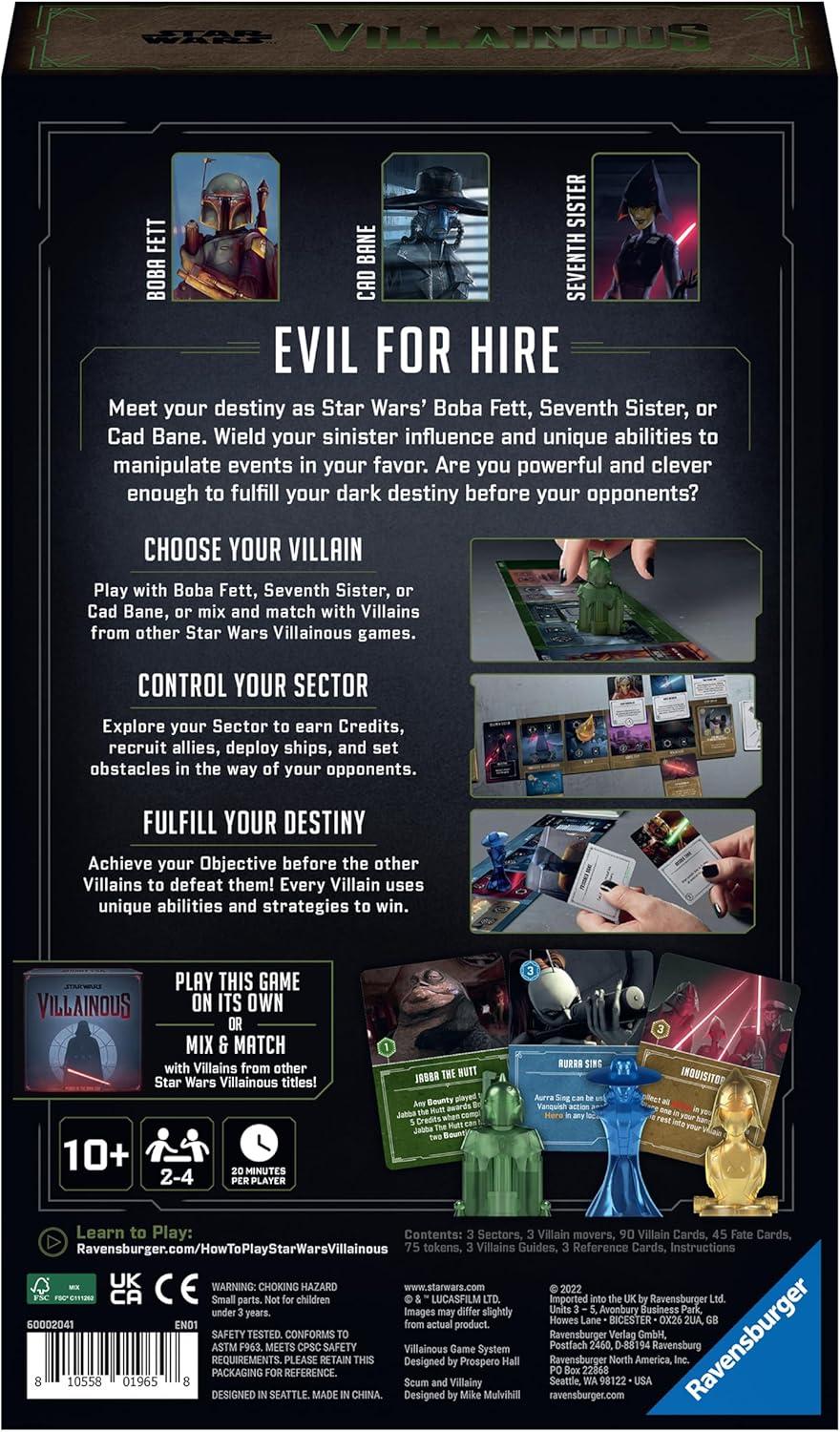 imageRavensburger Star Wars Villainous Scum and Villainy Strategy Board Game Join Boba Fett Seventh Sister or Cad Bane in This StandAlone or Expand with Other Star Wars Villainous Games Ages 10