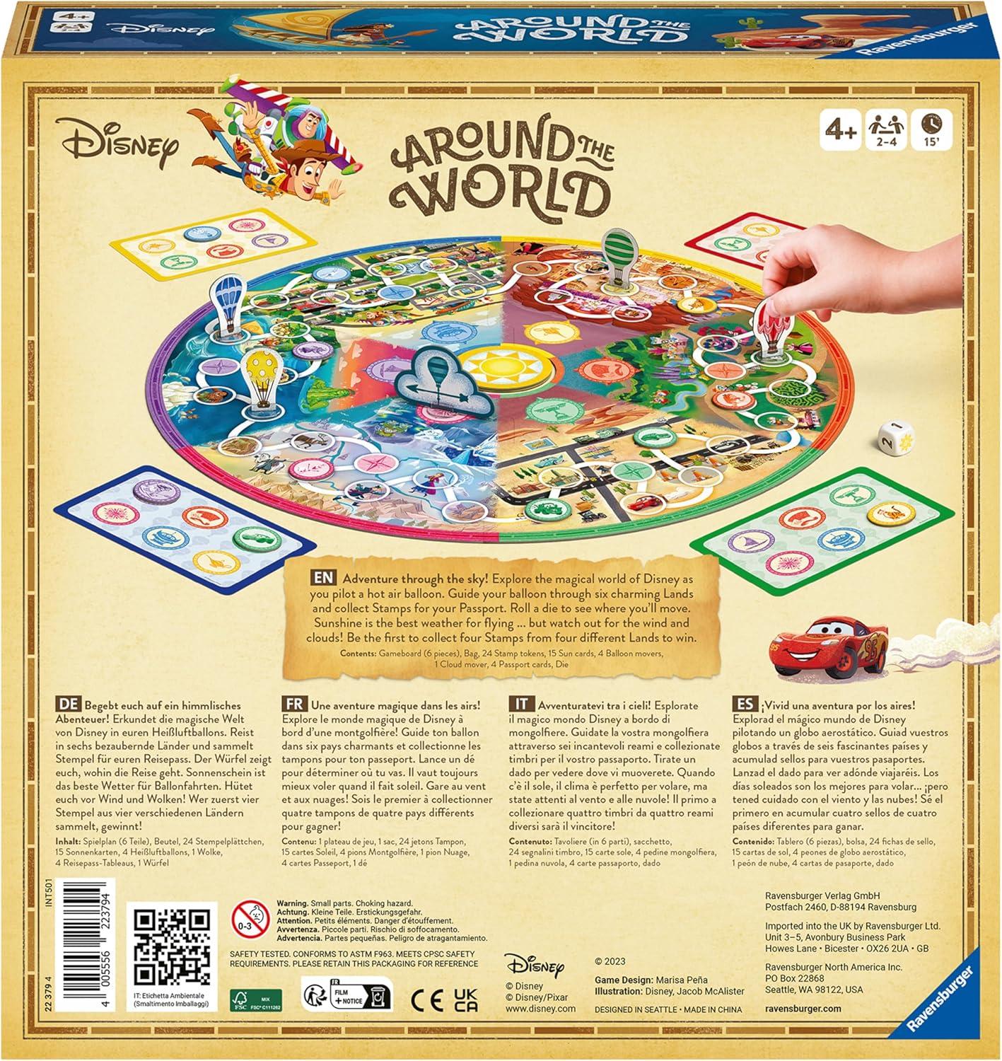 imageRavensburgers Disney Around The World Family Adventure Game for 2 to 4 Players Ages 4 and Up