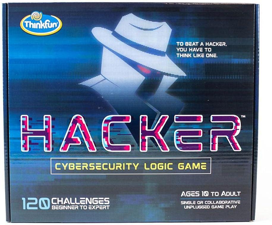 imageThink Fun Hacker Cybersecurity Coding Game and STEM Toy for Boys and Girls Age 10 and Up MulticolorGame and STEM Toy