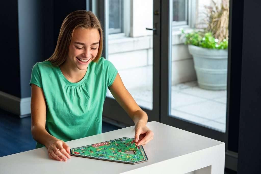 imageThink Fun Triazzle PictureMatching Brainteaser Puzzle Engages Strategic Thinking ampamp Memory Perfect for Kids Ages 8 and Up AwardWinning Game