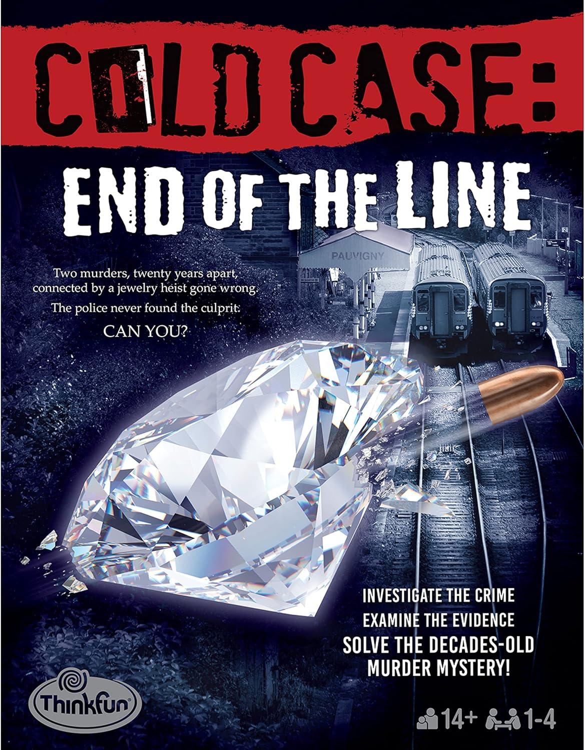 imageThinkFun Cold Case End of The Line Exciting Murder Mystery Game Promotes Deductive Reasoning ampamp Critical Thinking Ideal for Group Play or Solo Puzzle Solving Suitable for Ages 14