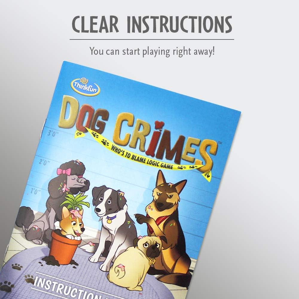 imageThinkFun Dog Crimes Logic Game Engaging Brainteaser for Kids and Adults Fun Detective Theme Memory and Reasoning Skill Builder Unique Artwork Suitable for Ages 8 and Up