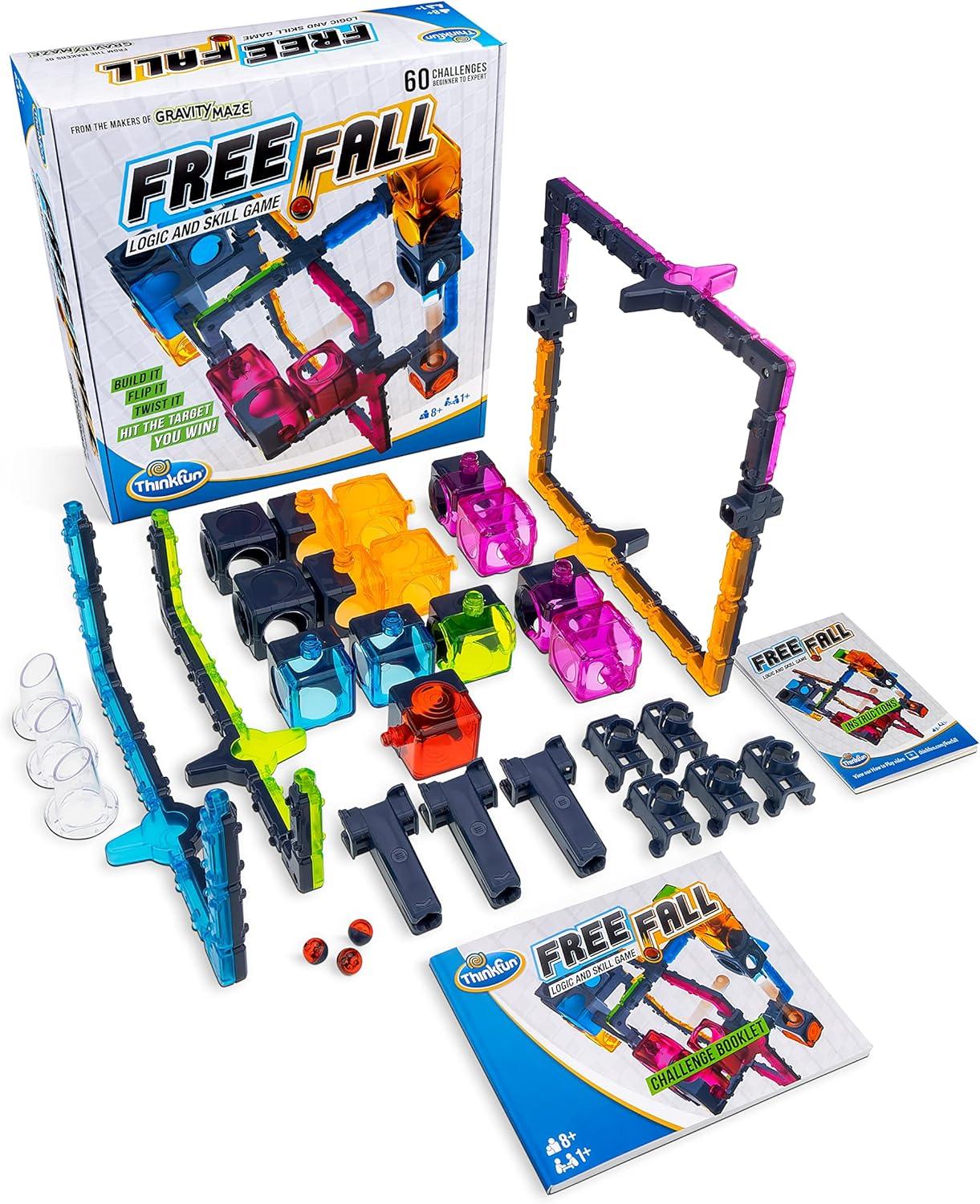 imageThinkFun Freefall LogicBased Marble Maze Game Skill Enhancing Fun for Kids Teens Adults MindStimulating Puzzles Single or Multiplayer