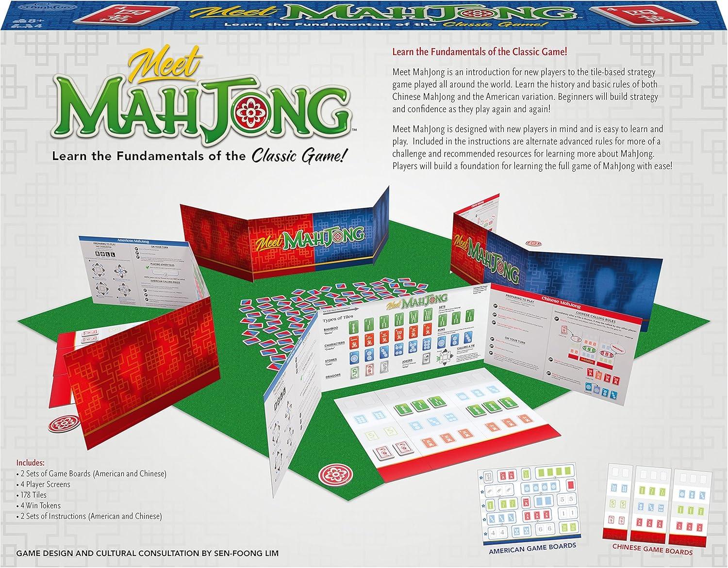 imageThinkFun Meet Mahjong The Engaging Family Board Game for 4 Teaches Basics of Mahjong Perfect for Adults and Kids Enhances Memory and Cognitive Skills