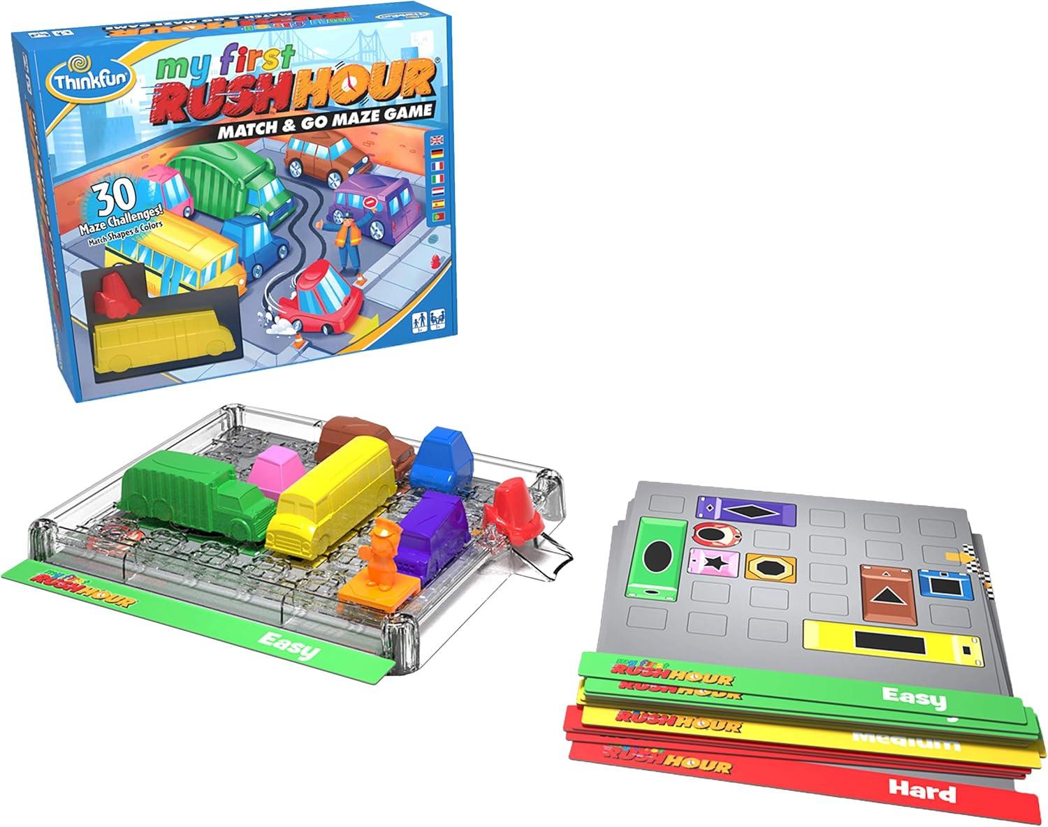 imageThinkFun My First Rush Hour Engaging Brain Game for Kids Stimulating STEM Toy Enhances Logic Matching Colors and Shapes Skills Best Gift for Toddlers