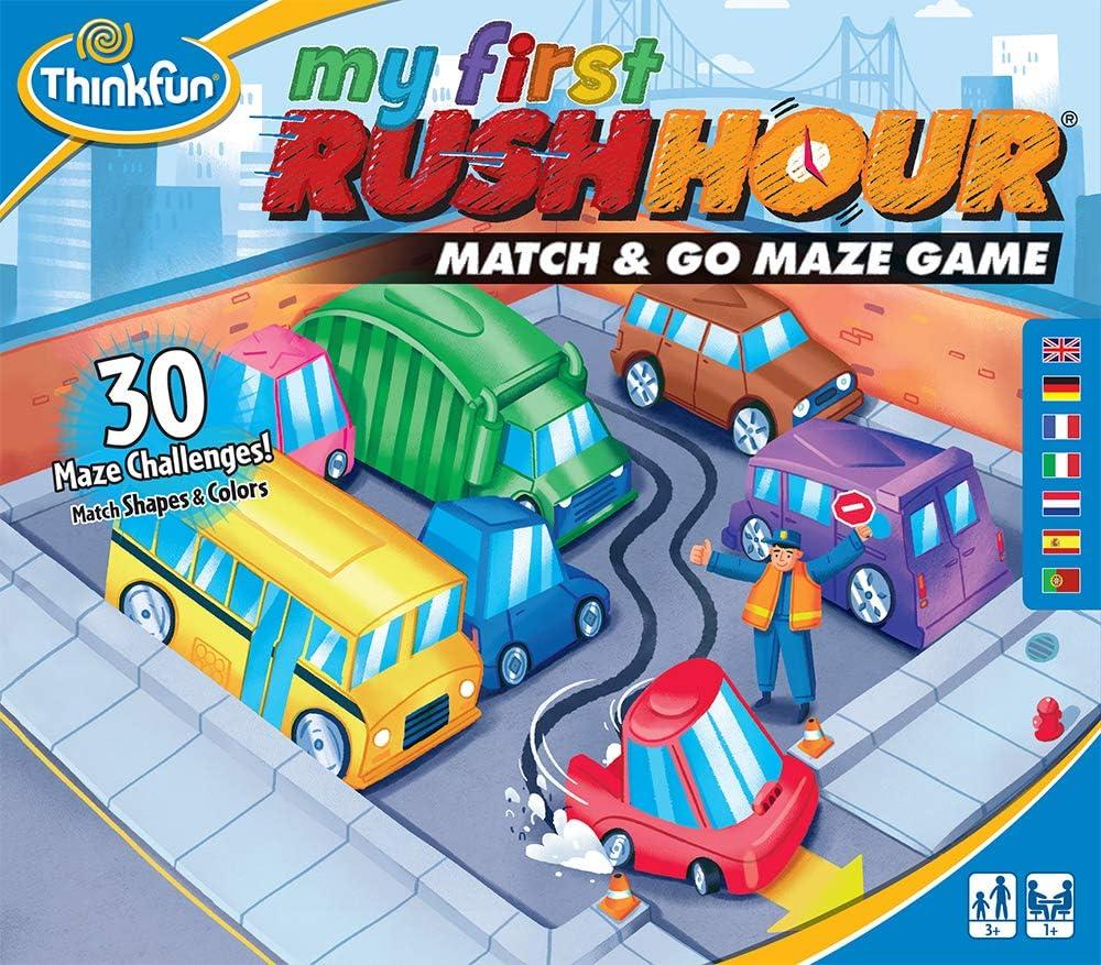 imageThinkFun My First Rush Hour Engaging Brain Game for Kids Stimulating STEM Toy Enhances Logic Matching Colors and Shapes Skills Best Gift for Toddlers