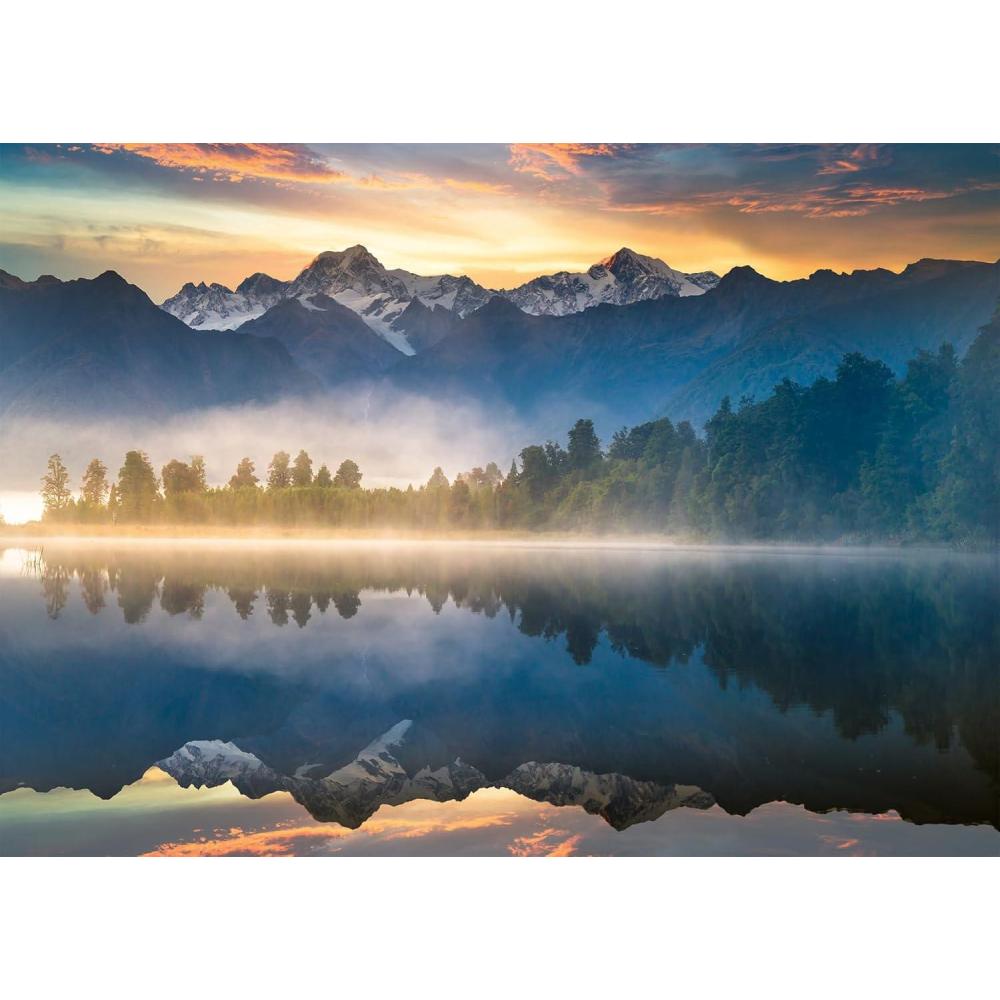 imageRavensburger Lake Matheson New Zealand 1000 Piece Jigsaw Puzzle Stunning Peaceful Lake at Sunrise Majestic Misty Mountains Ideal Gift Frameable Art ScreenFree Fun Puzzles for Adults