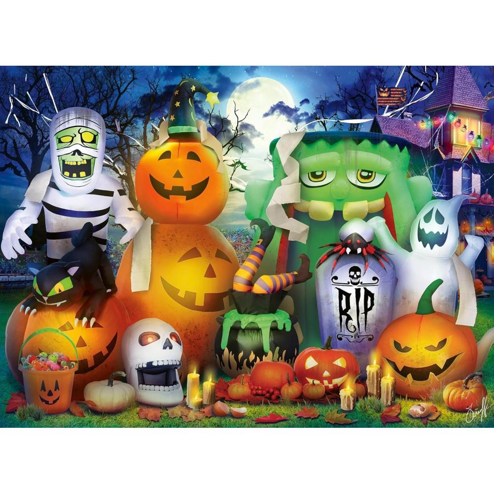 imageRavensburger Spooky Fun 100 Piece XXL Jigsaw Puzzle Colorful Halloween Scene with Pumpkins Ghosts ampamp Monsters Premium Quality ScreenFree Fun Children Ages 6