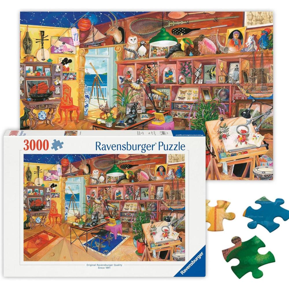 imageRavensburger The Curious Collection 3000 Piece Jigsaw Puzzle Stunning Imagery Bold Colors ampamp Intricate Details of an Odd Curiosity Shop Premium Quality Puzzles for Adults