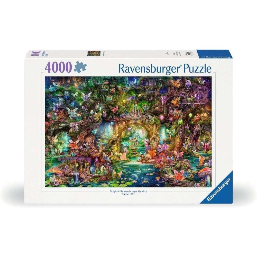 imageRavensburger  The Hidden World of Fairies  4000 Piece Jigsaw Puzzle  Fantastical Mythical Scene in Stunning Bright Detail  Frameable  Premium Quality  Puzzles for Adults