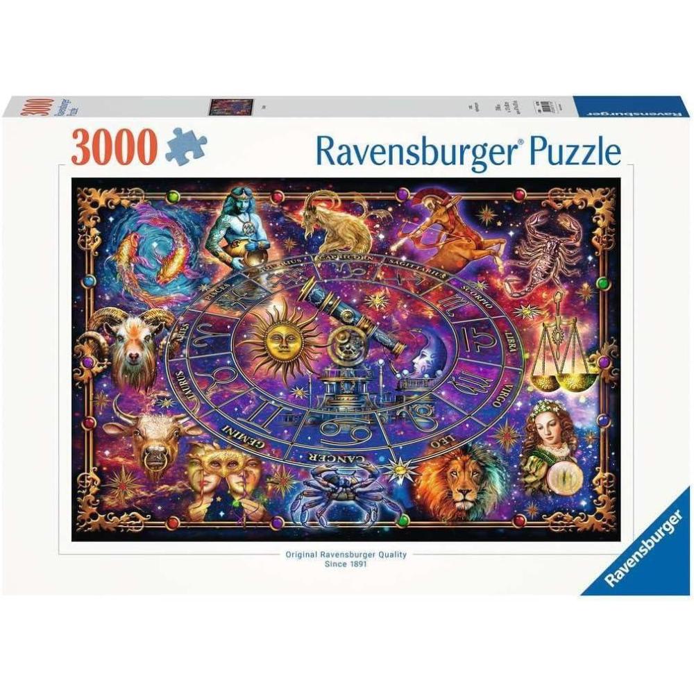 imageRavensburger Zodiac 3000 Piece Jigsaw Puzzle Fantastic Beautifully Captivating Depiction of The Twelve Signs of The Zodiac Frameable Premium Quality Puzzles for Adults