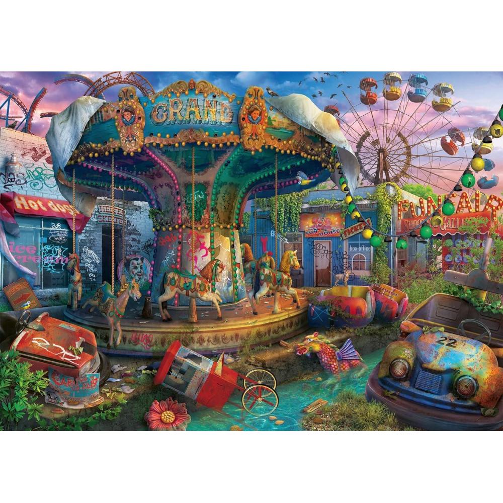 imageRavensburger Abandoned Series Gloomy Carnival 1000 Piece Jigsaw Puzzle for Adults Unique Softclick Technology Premium Quality Material Ideal for Family Fun IdeaOriginal Packaging