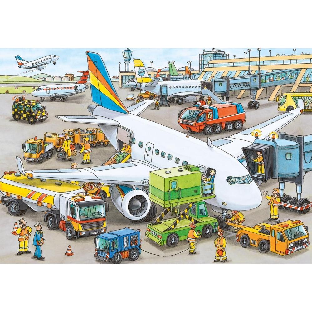 imageRavensburger Busy Airport Engaging 35 Piece Jigsaw Puzzle for Kids Unique Perfectly Fitting Pieces AntiGlare Surface Ideal for Skill Development MESH Accredited