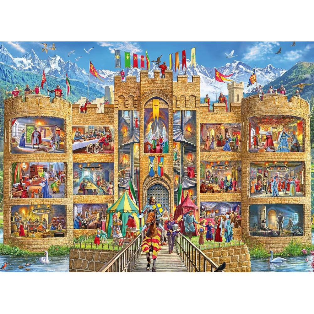 imageRavensburger Castle Cutaway 150 Piece Jigsaw Puzzle for Kids Medieval Life Theme Durable Puzzle Pieces Ideal for Cognitive Development Great Gift for Ages 48