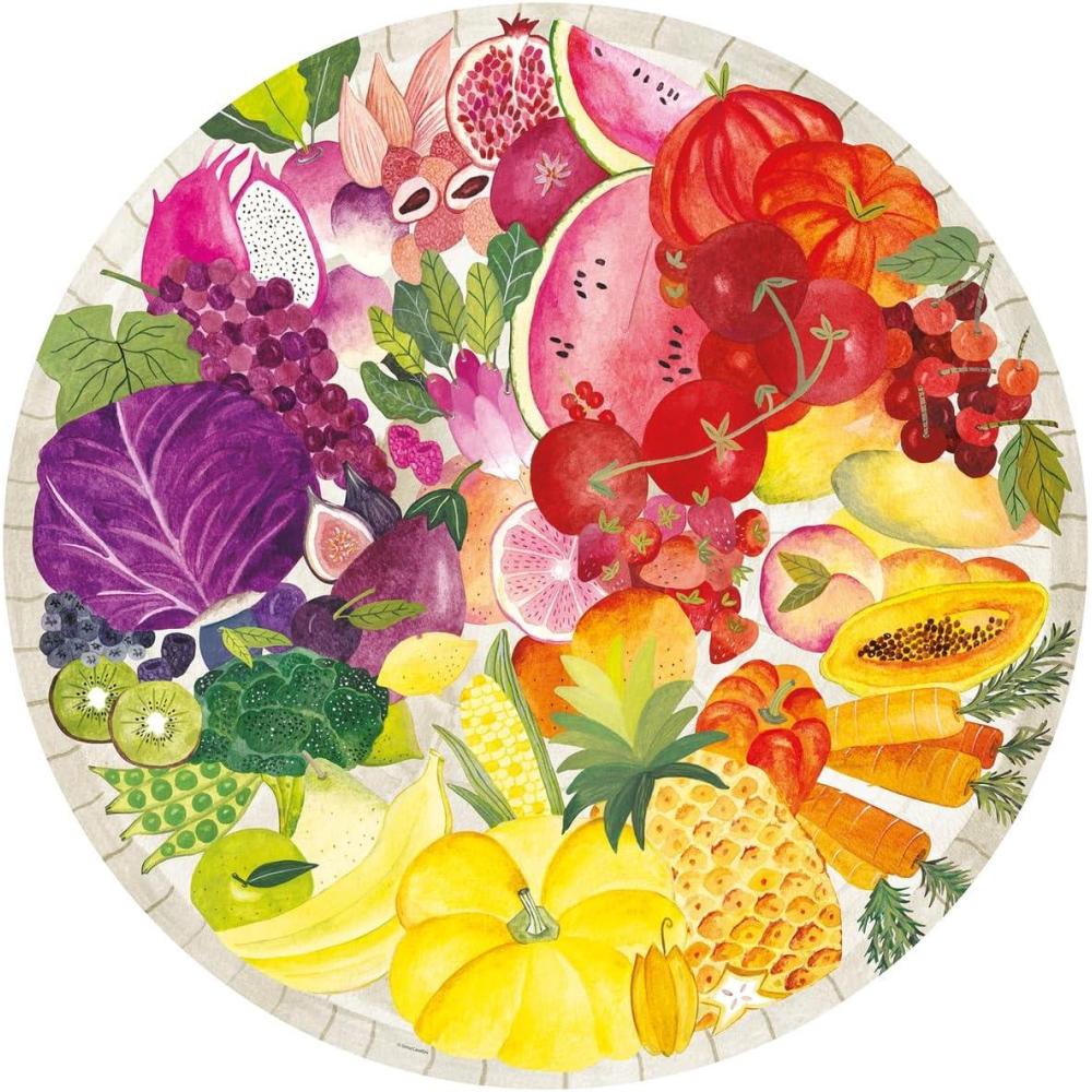 imageRavensburger Circle of Colors Fruits and Vegetables 500 Piece Round Jigsaw Puzzle for Adults ampamp Kids  Unique Softclick Technology  Vibrant Matte Finish  Sustainable Forest Materials