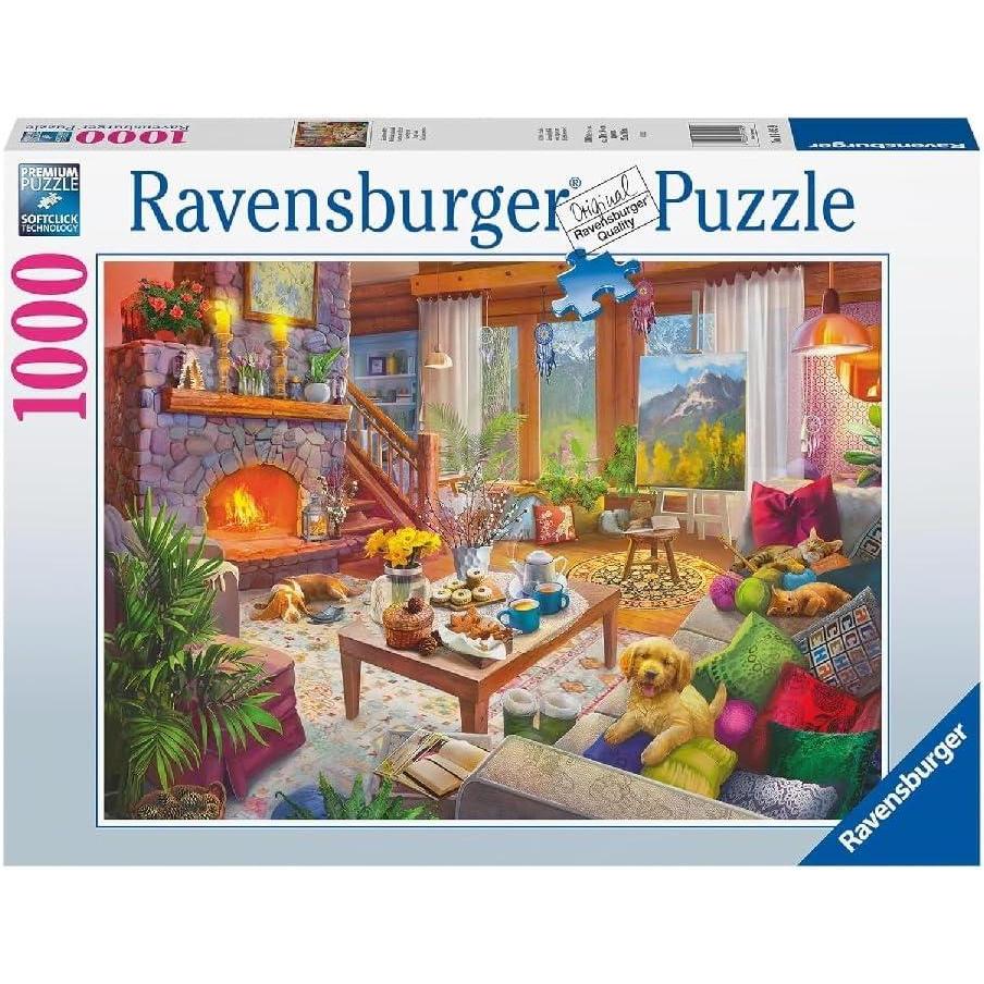 imageRavensburger Cozy Cabin 1000 Piece Jigsaw Puzzle for Adults 12000293 Handcrafted Tooling Made in Germany Every Piece Fits Together PerfectlyOriginal Packaging