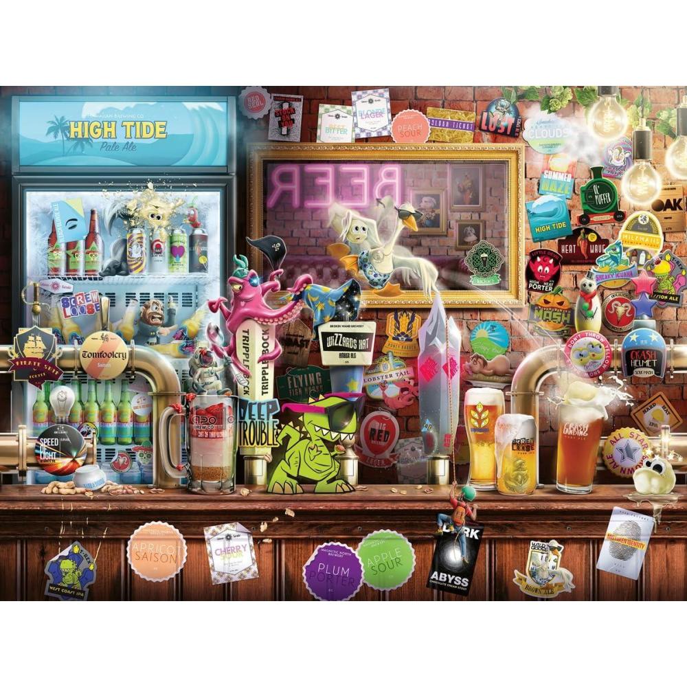 imageRavensburger Craft Beer Bonanza 1500 Piece Jigsaw Puzzle for Adults Unique Craft Beer Design Softclick Technology Sturdy Vibrant and GlareFreeNew Packaging