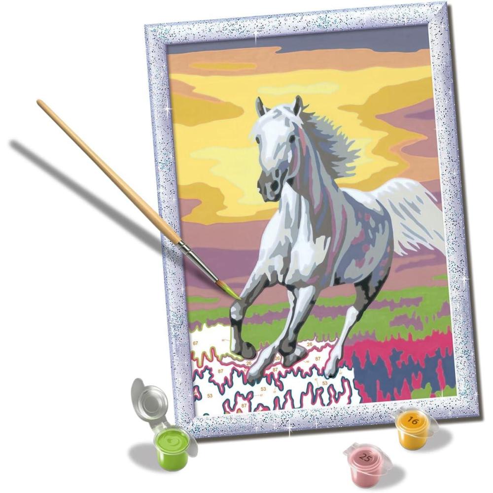 imageRavensburger CreArt Horse at Sunset Paint by Numbers Kit for Kids 25977 Painting Arts and Crafts for Ages 9 and Up
