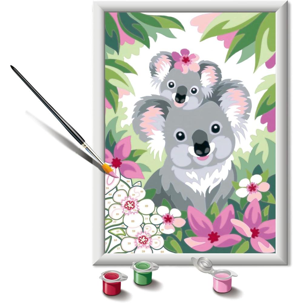 imageRavensburger CreArt Koala Cuties Paint by Numbers Kit for Kids 12023085 Painting Arts and Crafts for Ages 9 and Up