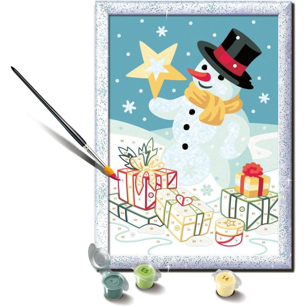 imageRavensburger CreArt Spectacular Snowman Paint by Numbers Kit for Kids 25978 Painting Arts and Crafts for Ages 9 and Up