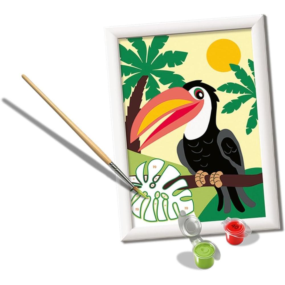 imageRavensburger CreArt Toucan in Jungle Paint by Numbers Kit for Kids 25970 Painting Arts and Crafts for Ages 7 and Up