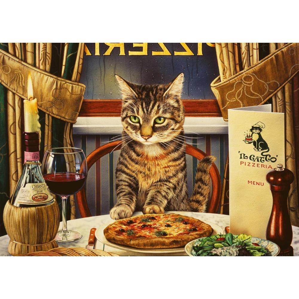 imageRavensburger Dinner for One 300 Piece Large Format Jigsaw Puzzle  Fun ampamp Engaging Toy for Adults  Unique Piece Design  FSC Certified Materials Option