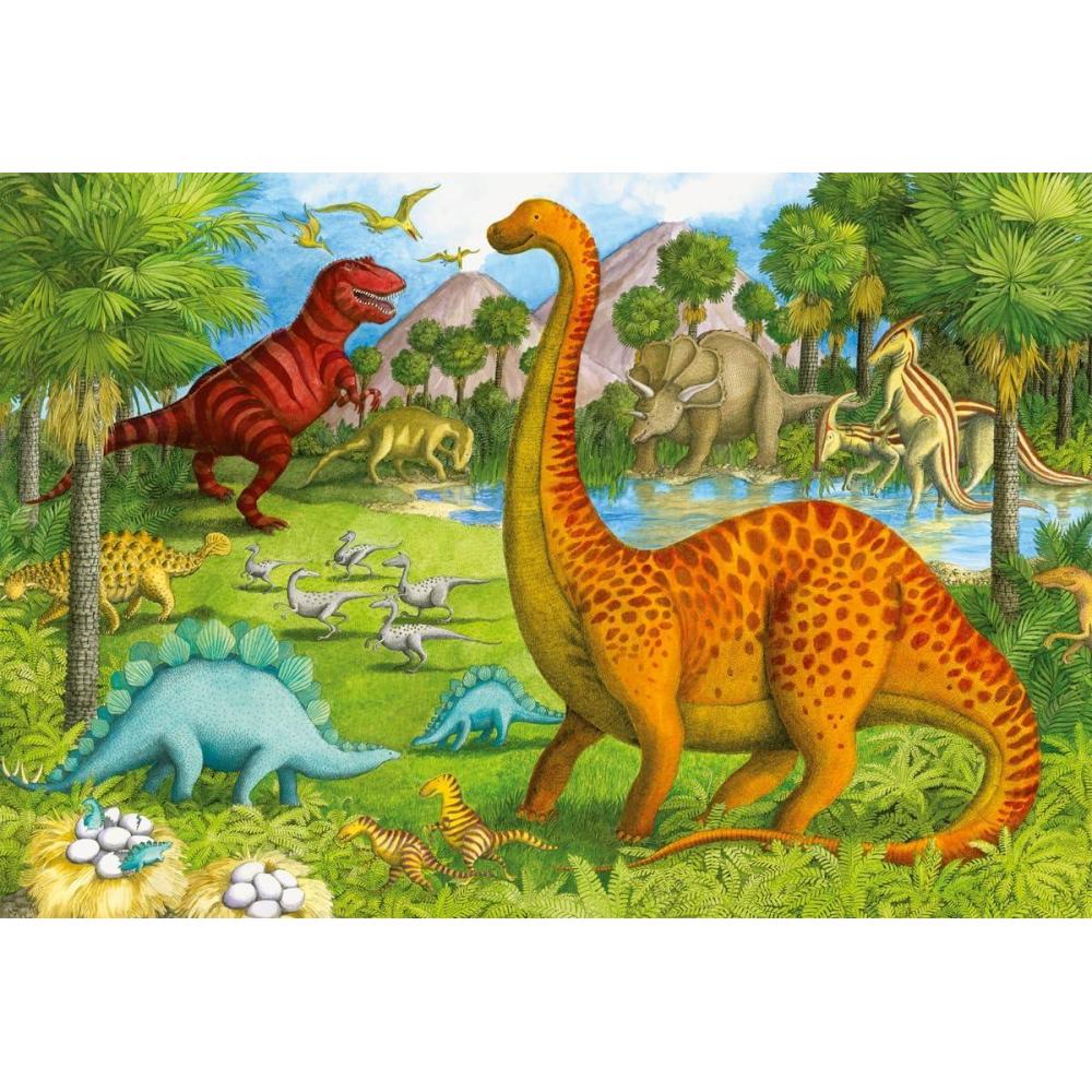 imageRavensburger Dinosaur Pals 24 Piece Floor Puzzle for Kids Promotes Problem Solving Skills FamilyFriendly Fun Sustainable Construction