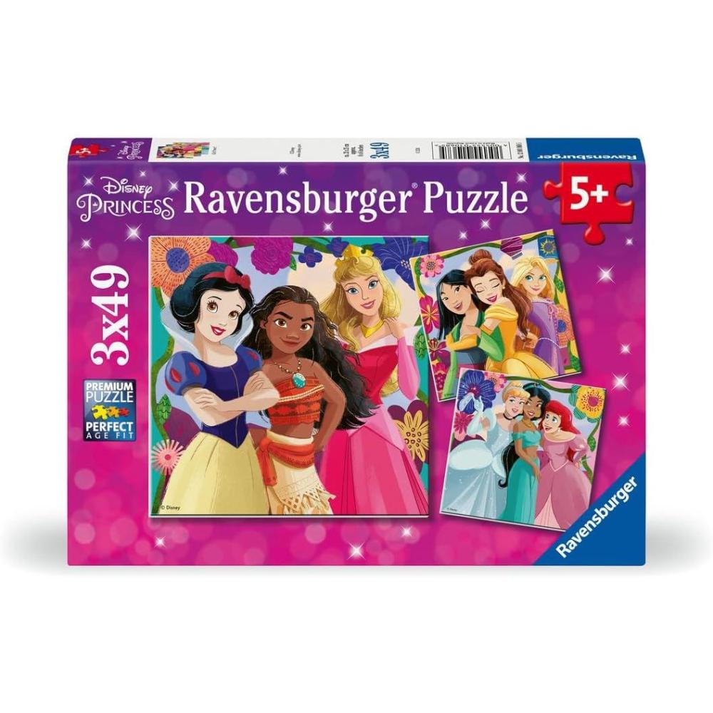 imageRavensburger Disney Princess Girl Power 3x49 Piece Jigsaw Puzzle Set for Kids ScreenFree Activity Boosts Concentration and Focus