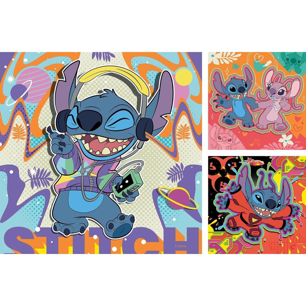 imageRavensburger Disney Stitch 3x49 Piece Jigsaw Puzzle for Kids Every Piece is Unique Pieces Fit Together Perfectly