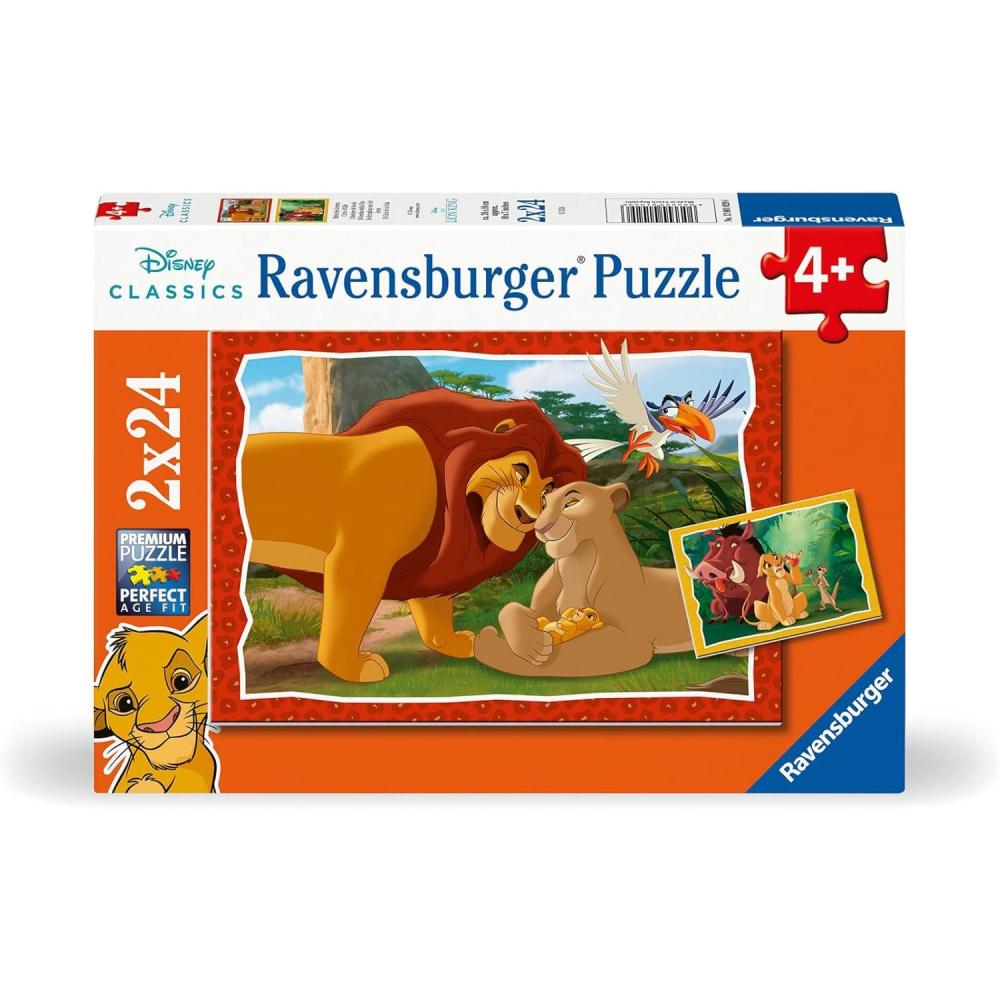 imageRavensburger Disney The Lion King Circle of Life 2x24 Piece Jigsaw Puzzle Set for Kids ScreenFree Activity Boosts Concentration and Focus
