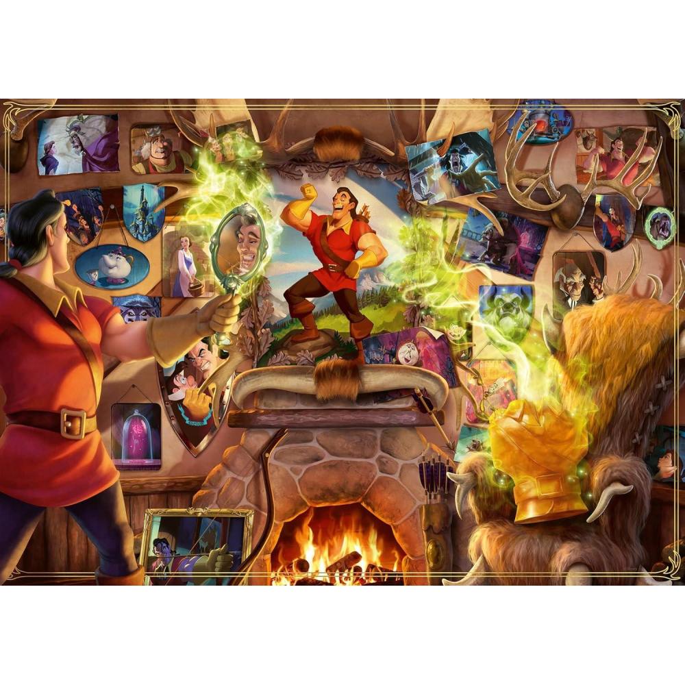 imageRavensburger Disney Villainous Gaston and Figurine 1000 Piece Jigsaw Puzzle for Adults 12001125 Handcrafted Tooling Made in Germany Every Piece Fits Together PerfectlyOriginal Packaging