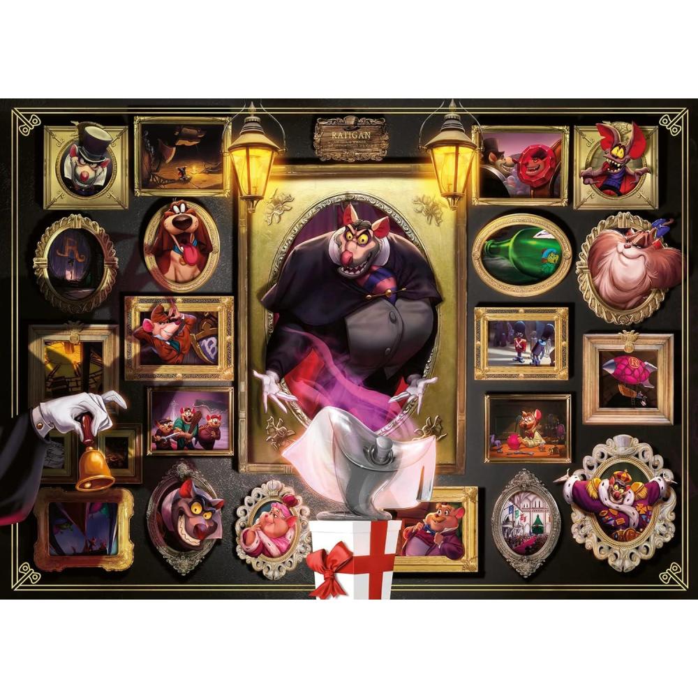 imageRavensburger Disney Villainous Ratigan and Figurine 1000 Piece Jigsaw Puzzle for Adults 12001117 Handcrafted Tooling Made in Germany Every Piece Fits Together PerfectlyOriginal Packaging