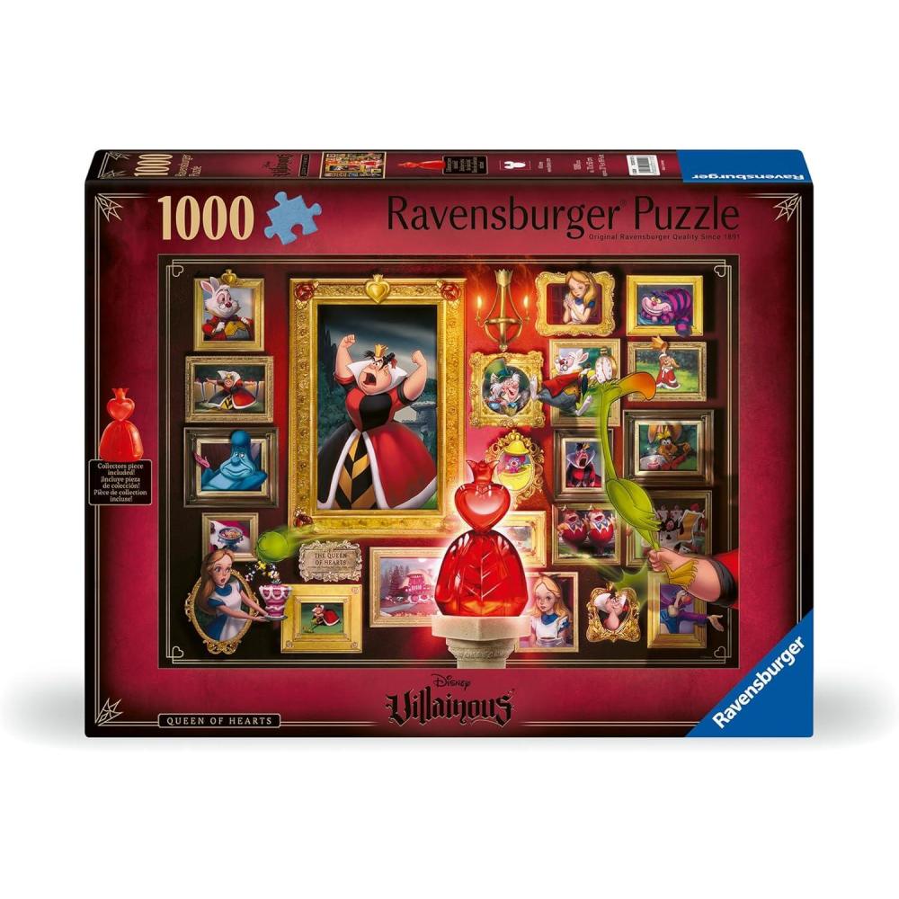 imageRavensburger Disney VillainousQueen of Hearts and Figurine 1000 Piece Jigsaw Puzzle for Adults 12001111 Handcrafted Tooling Made in Germany Every Piece Fits Together PerfectlyNew Packaging