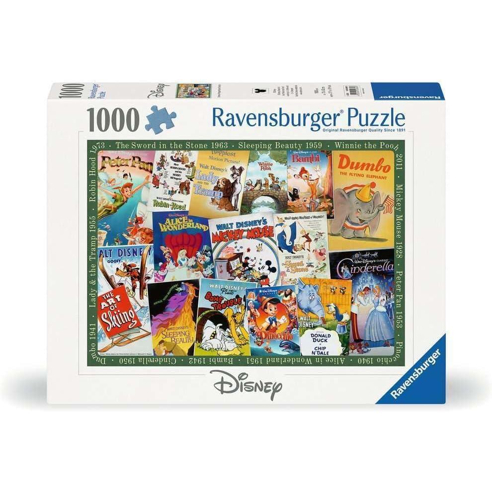 imageRavensburger Disney Vintage Movie Poster 1000 Piece Jigsaw Puzzle for Adults 12000689 Handcrafted Tooling Made in Germany Every Piece Fits Together PerfectlyNew Packaging