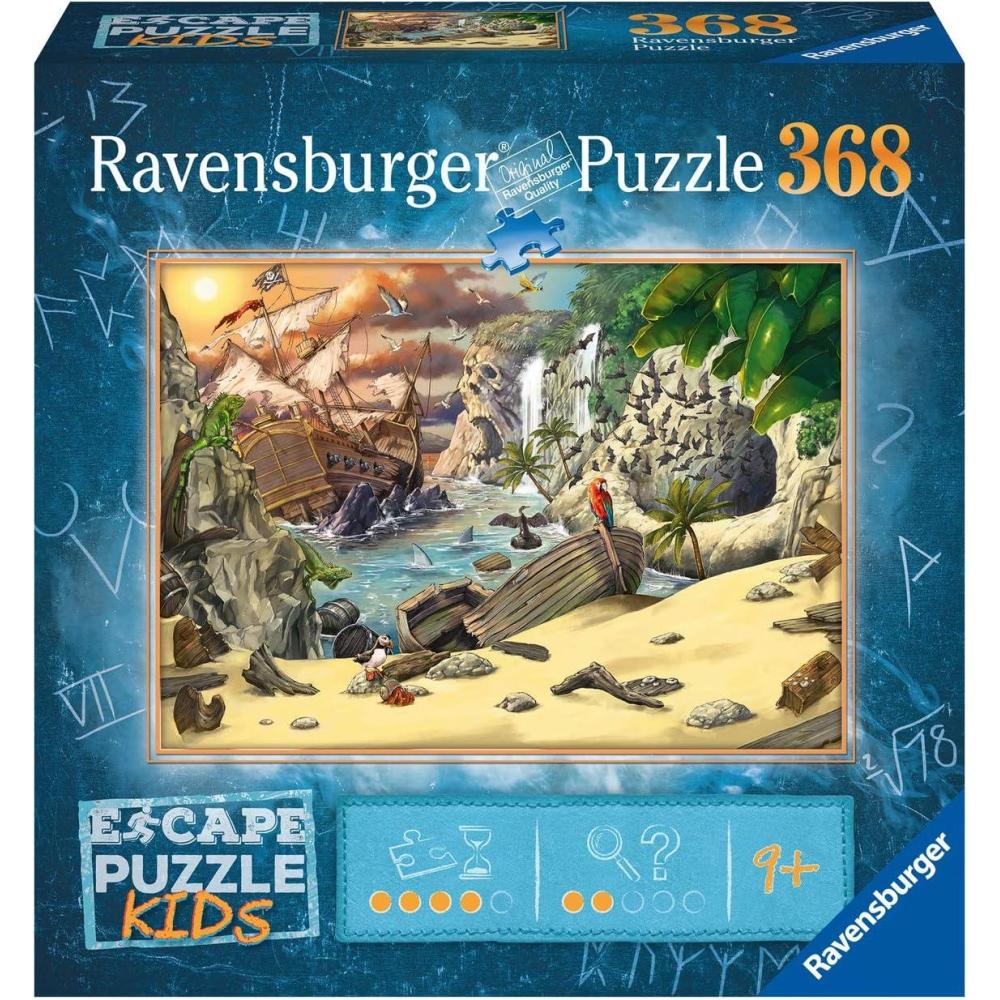 imageRavensburger Escape Kids Puzzle Pirates Peril 368 Piece Jigsaw Game for Kids Engaging Storyline with Hidden Riddles Quality Materials Matte Finish FSC Certified Climate Pledge Friendly