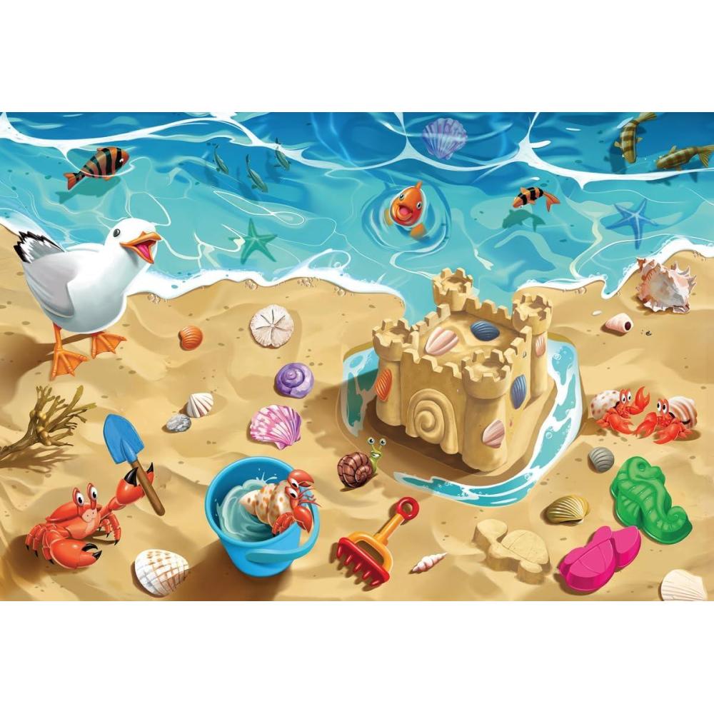 imageRavensburger Fun at The Beach 24 Piece Floor Jigsaw Puzzle for Kids Engaging Coastal Adventure Promotes Problem Solving Skills FSCCertified