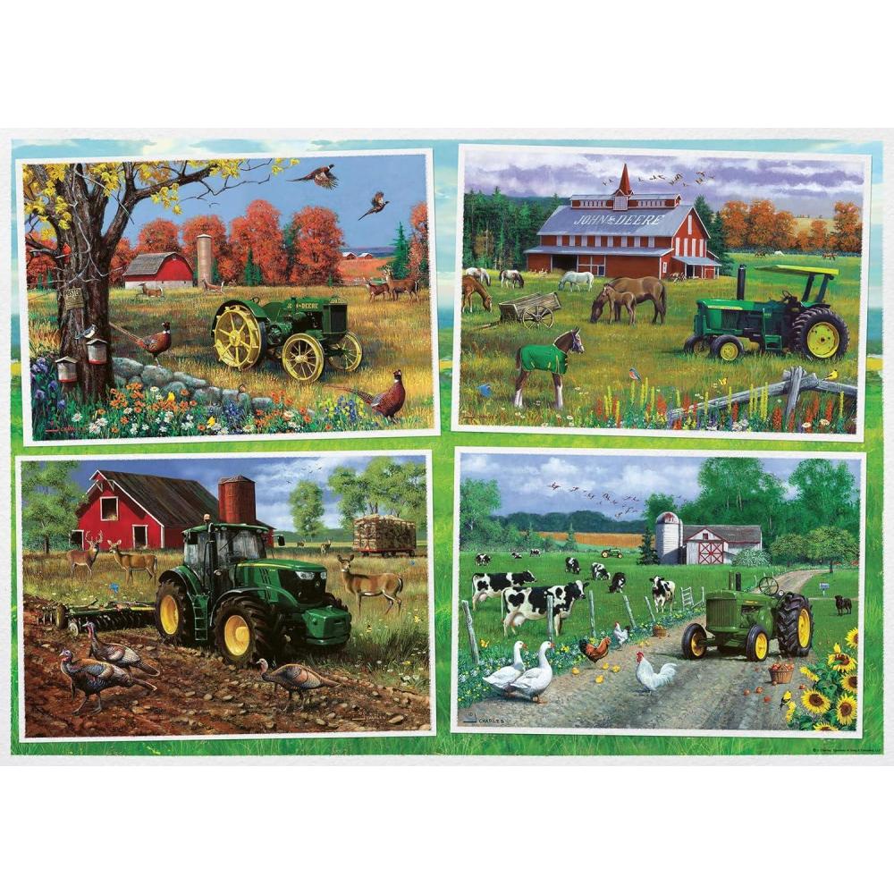 imageRavensburger John Deere Classic 500 Piece Large Format Jigsaw Puzzle Unique Softclick Technology Stunning Imagery Sustainable Materials Ideal for All Ages