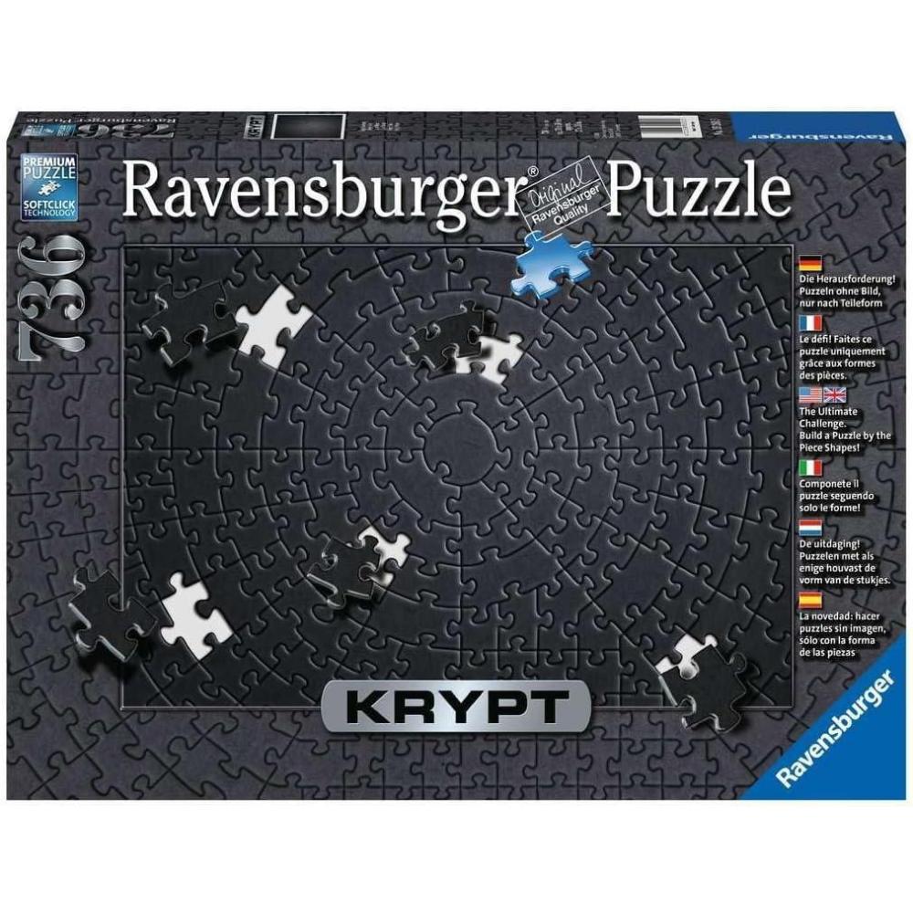 imageRavensburger Krypt Black Puzzle Unique 736Piece Challenge for Adults Softclick Technology Engaging Spiral Cut Design Quality Craftsmanship Ideal for Relaxation or GiftingOriginal Packaging