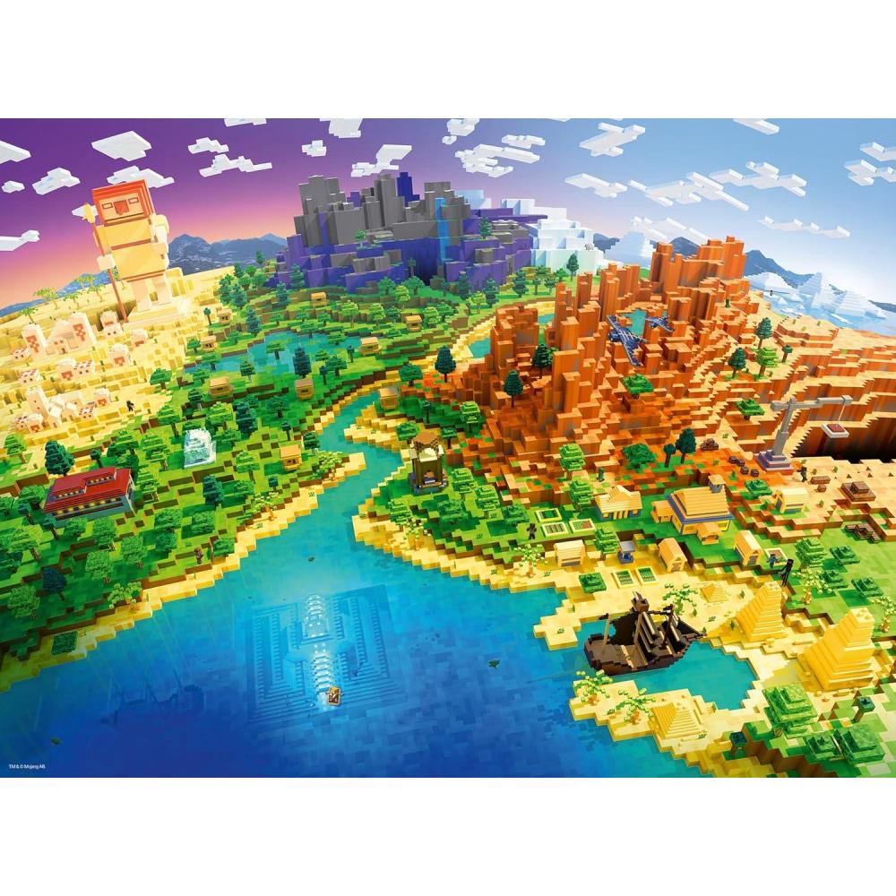 imageRavensburger Minecraft 500 Piece Jigsaw Puzzle Premium Quality Made in Europe FSC Certified Materials
